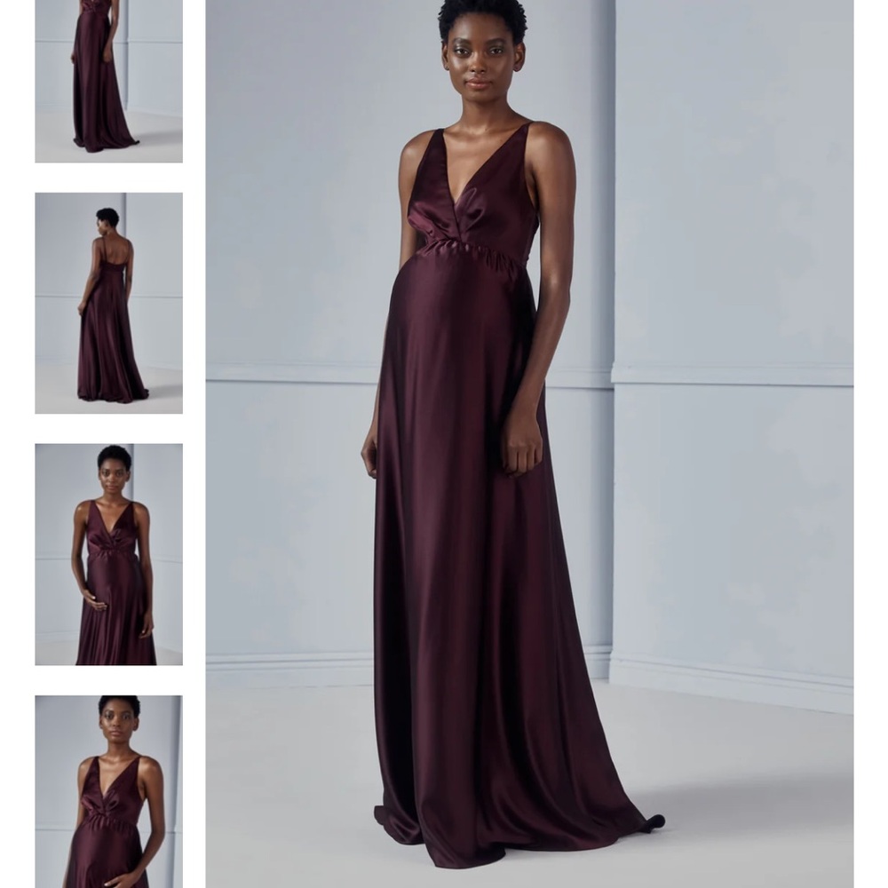 Amsale Tess Bridesmaid Dress in Olive Green